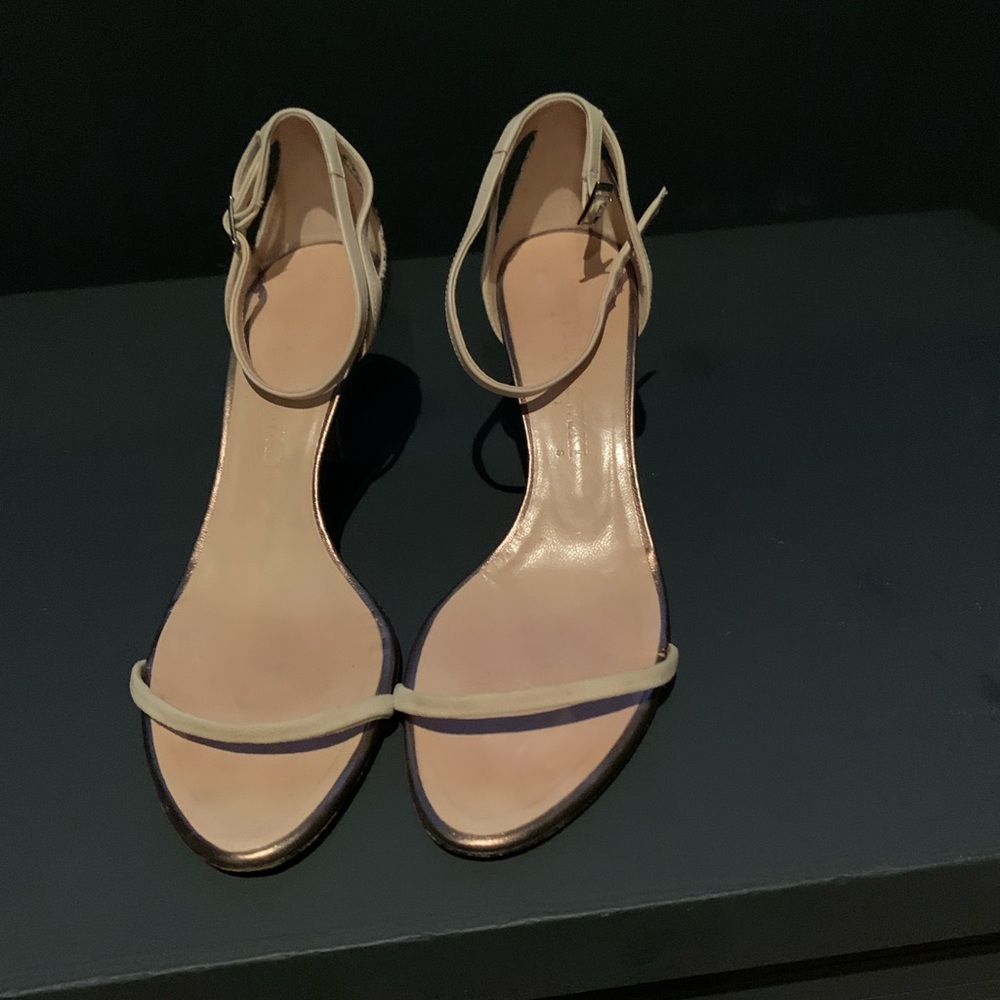 Alain Tondowski Paris snakeskin and creme leather Sandle 38.5 - Picture 2 of 12